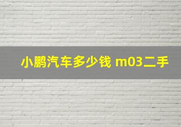 小鹏汽车多少钱 m03二手